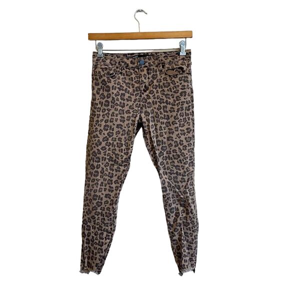 Harper 29 skinny jeans leopard print denim mid-rise - Picture 1 of 7